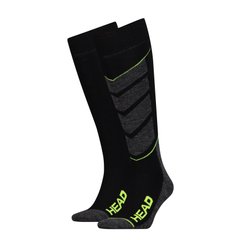 Шкарпетки Head Unisex Ski V-Shape Kneehigh 2-pack gray/black/yellow — 791004001-817, 35-38, 8718824743158