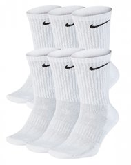 Шкарпетки Nike Everyday Cush Crew 6-pack white — SX7666-100, 34-38, 194954124803