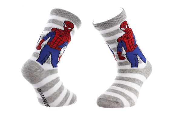 Шкарпетки Marvel Spider-Man + Stripes gray/white — 83899920-4, 35-38, 3349610010397