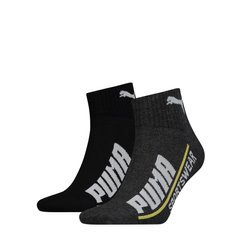 Шкарпетки Puma Men's Logo Quarter 2-pack black/gray — 102002001-021, 39-42, 8718824798677