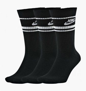 Шкарпетки Nike U NK CREW NSW ESSENTIAL STRIPE 3PR чорний Уні 34-38