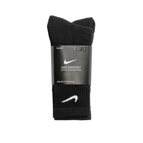 Nike cushion store crew socks black