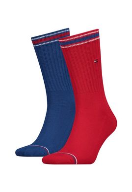 Шкарпетки Tommy Hilfiger Men Iconic Sock Sports 2-pack blue/red — 372020001-072, 43-46, 8718824651873