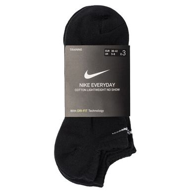 Носки Nike Everyday Lightweight No Show 3-pack black — SX7678-010, 34-38, 888407239199