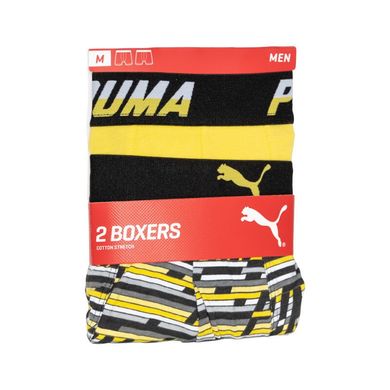 Трусы-боксеры Puma Logo AOP Boxer 2-pack yellow/gray — 501003001-020, XL, 8718824805351