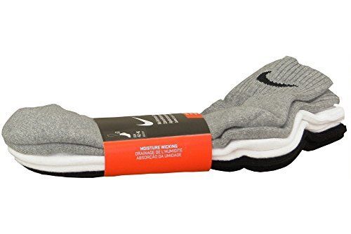 Носки Nike Cushion Quarter 3-pack black/gray/white — SX4703-901, 42-46, 884726572153