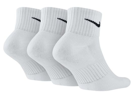 Носки Nike Value Cush Ankle 3-pack white — SX4926-101, 34-38, 887232701086