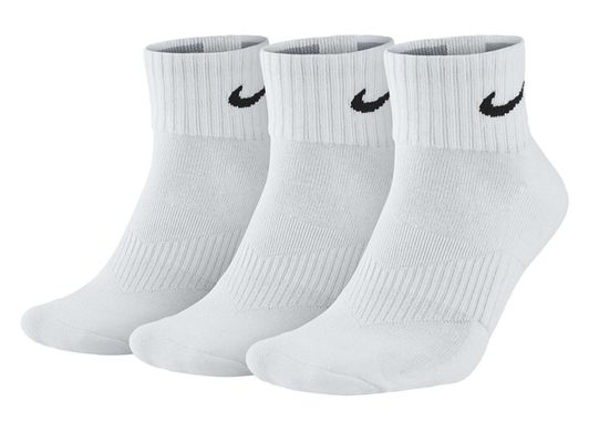 Шкарпетки Nike Value Cush Ankle 3-pack white — SX4926-101, 46-50, 887232701116