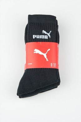Шкарпетки Puma Puma Regular Crew 3-pack black — 88329601, 43-46, 8713537310154