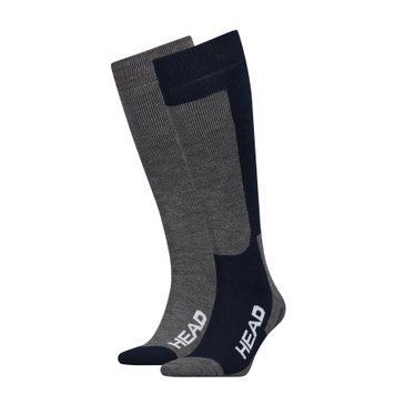Шкарпетки гірськолижні Head UNISEX SKI KNEEHIGH 2PPK синій, сірий Уні 35-38