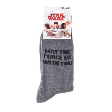 Носки Star Wars May The Force Be With You 1-pack light gray — 93154262-3, 43-46, 3349610011288