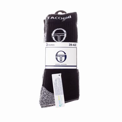 Носки Sergio Tacchini 3-pack black/gray/white — 93522606-1, 39-42, 3349600138599