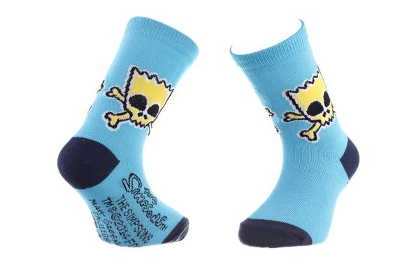 Шкарпетки The Simpsons Bart Skull And Crossbones blue — 83897612-5, 27-30, 3349610009261