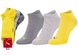 Шкарпетки Puma Unisex Sneaker Plain 3-pack gray/yellow — 261080001-003, 39-42, 8718824801889