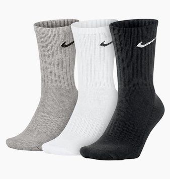 Шкарпетки Nike 3-pack black/gray/white &mdash; SX4508-965, 34-38, 685068095450