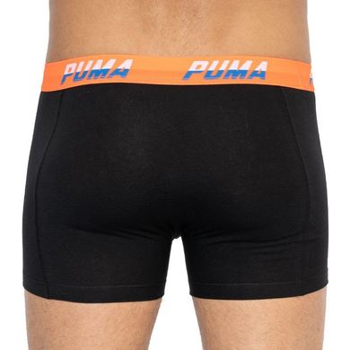 Трусы-боксеры Puma Logo AOP Boxer 2-pack black/orange/blue — 501003001-030, M, 8718824805375