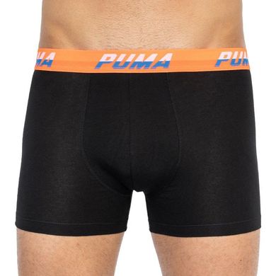 Трусы-боксеры Puma Logo AOP Boxer 2-pack black/orange/blue — 501003001-030, M, 8718824805375