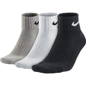 Шкарпетки Nike Value Cush Ankle 3-pack black/gray/white &mdash; SX4926-901, 34-38, 887232701123