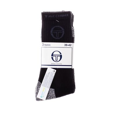 Шкарпетки Sergio Tacchini 3-pack black/gray — 93522606-3, 43-46, 3349600138537