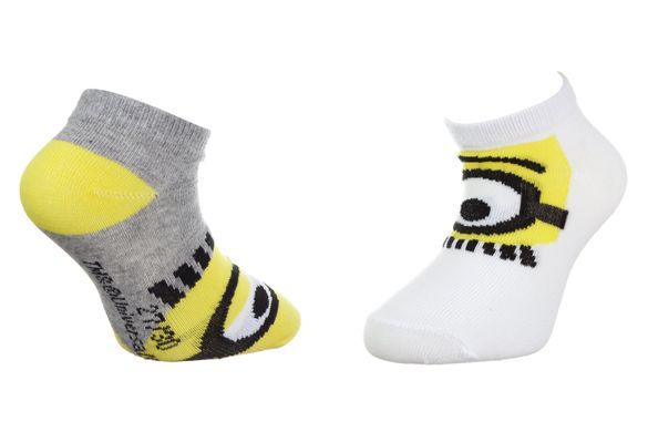 Шкарпетки Minions Socks 2-pack gray/white — 36775-1, 31-35, 3349610002798