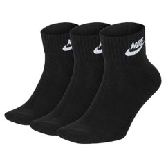 Шкарпетки Nike Everyday Esentials Ankle 3-pack black — SK0110-010, 34-38, 193145890510