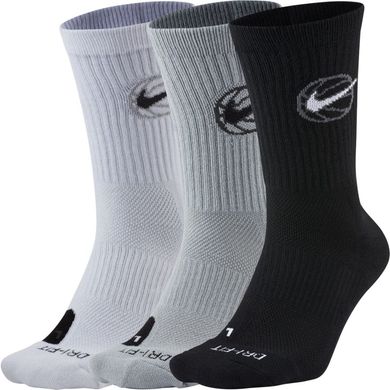 Шкарпетки Nike Crew Everyday Bball 3-pack black/gray/white — DA2123-902, 42-46, 194499745853
