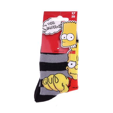 Шкарпетки The Simpsons Bart + Finger Writing gray — 83897612-6, 31-34, 3349610009308