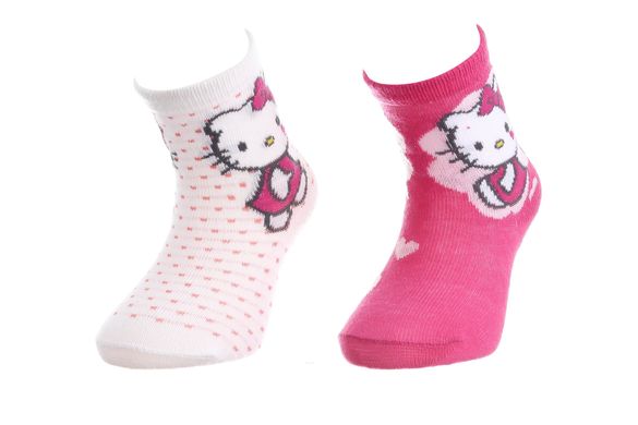 Шкарпетки Hello Kitty Socks white/magenta — 36785-1, 19-22, 3349610002804