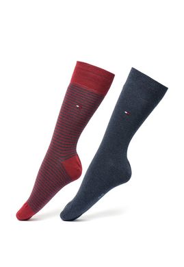 Шкарпетки Tommy Hilfiger Socks Small Stripe 2-pack red/blue — 342029001-077, 43-46, 8718824567310