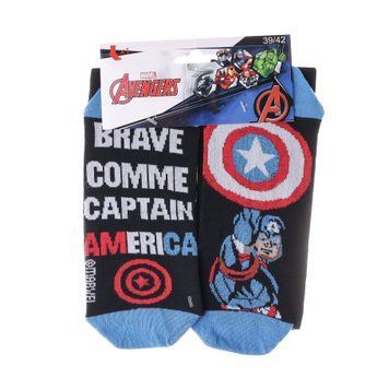 Шкарпетки Avengers CAPTAIN AMERICA чорний, синій Діт 39-42