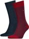 Шкарпетки Tommy Hilfiger Socks Small Stripe 2-pack red/blue — 342029001-077, 43-46, 8718824567310
