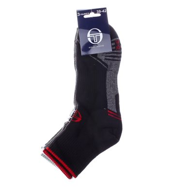 Шкарпетки Sergio Tacchini 3-pack black/gray/white — 93241741-1, 39-42, 3349600161597