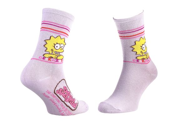 Шкарпетки The Simpsons Lisa Geekazoid 1-pack pale pink — 13057681-8, 35-41, 3349610000084
