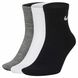 Шкарпетки Nike Everyday Ltwt Ankle 3-pack black/gray/white — SX7677-964, 46-50, 194955549476