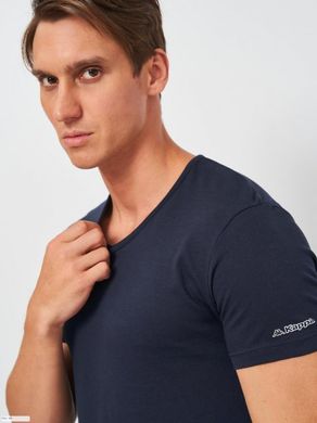 Футболка Kappa T-shirt Mezza Manica Scollo V 1-pack dark blue — K1315 BluNavy, L, 8052394816332