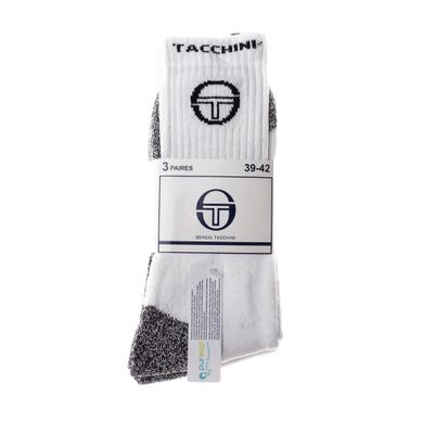 Шкарпетки Sergio Tacchini 3-pack white/gray — 93522606-4, 43-46, 3349600138575