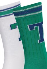 Носки Tommy Hilfiger Men Th Patch Sock 2-pack white/amazon green — 472021001-075, 43-46, 8718824658711