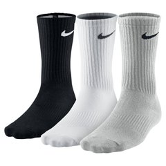 Шкарпетки Nike Lightweight Crew 3-pack black/gray/white — SX4704-901, 42-46, 884726572788