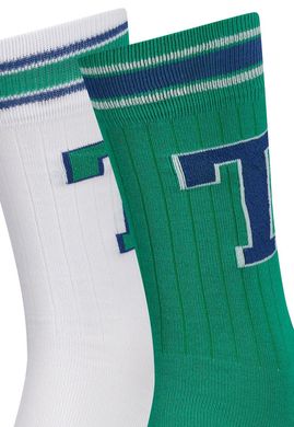 Шкарпетки Tommy Hilfiger Men Th Patch Sock 2-pack white/amazon green — 472021001-075, 43-46, 8718824658711