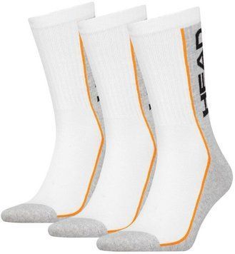 Шкарпетки Head STRIPE CREW 3-PACK білий, сірий Уні 35-38