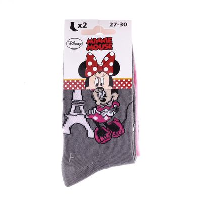 Шкарпетки Disney Minnie Socks 2-pack magenta/gray — 83892347-2, 31-34, 3349610008349