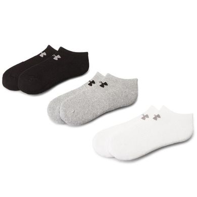 Шкарпетки Under Armour Charged Cotton 2.0 No Show 6-pack black/gray/white — 1312481-025, 47-52, 191168871783