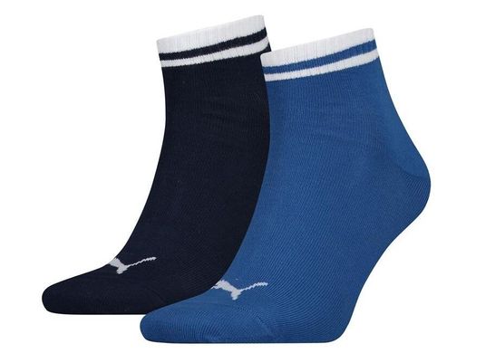Шкарпетки Puma Heritage Quarter 2-pack dark blue/blue — 281012001-001, 35-38, 8718824801575