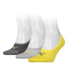 Следы Puma Unisex Footie 3-pack yellow/gray — 171002001-003, 39-42, 8718824799841