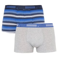 Трусы-боксеры Puma Worldhood Stripe Trunk 2-pack gray/blue — 501004001-010, XL, 8718824805474