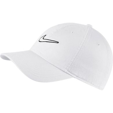 Кепка Nike Sportswear H86 Swoosh Wash Cap white — 943091-100, One Size, 887225037055