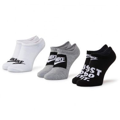 Шкарпетки Nike Everyday Lightweight No Show 3-pack black/gray/white &mdash; SK0054-908, 34-38, 193153922265