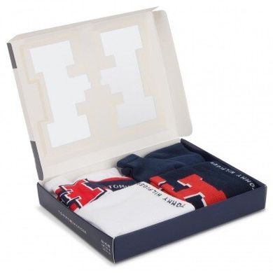 Носки Tommy Hilfiger Unisex Sneaker Giftbox 4-pack dark navy/white — 392004001-322, 43-46, 8718824653402