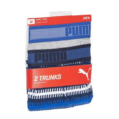 Труси-боксери Puma Worldhood Stripe Trunk 2-pack gray/blue — 501004001-010, XL, 8718824805474