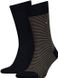 Шкарпетки Tommy Hilfiger Socks Small Stripe 2-pack green/black — 342029001-150, 39-42, 8718824567365